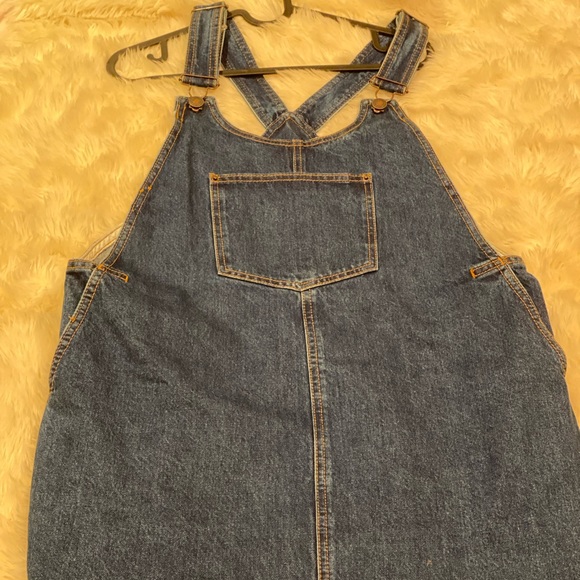 Forever 21 fringed denim overall dress - Picture 3 of 7